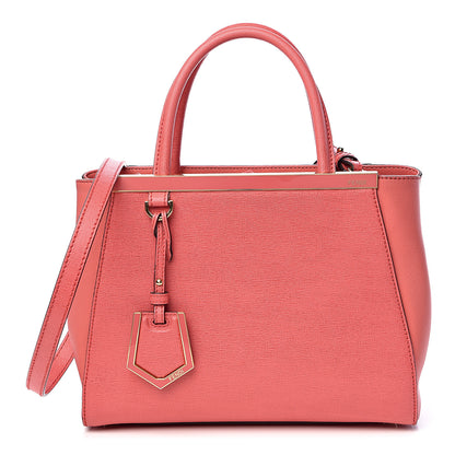 Fendi Vitello Elite Flamingo Petite 2Jours Tote Rosa Exstasy 1 of 17