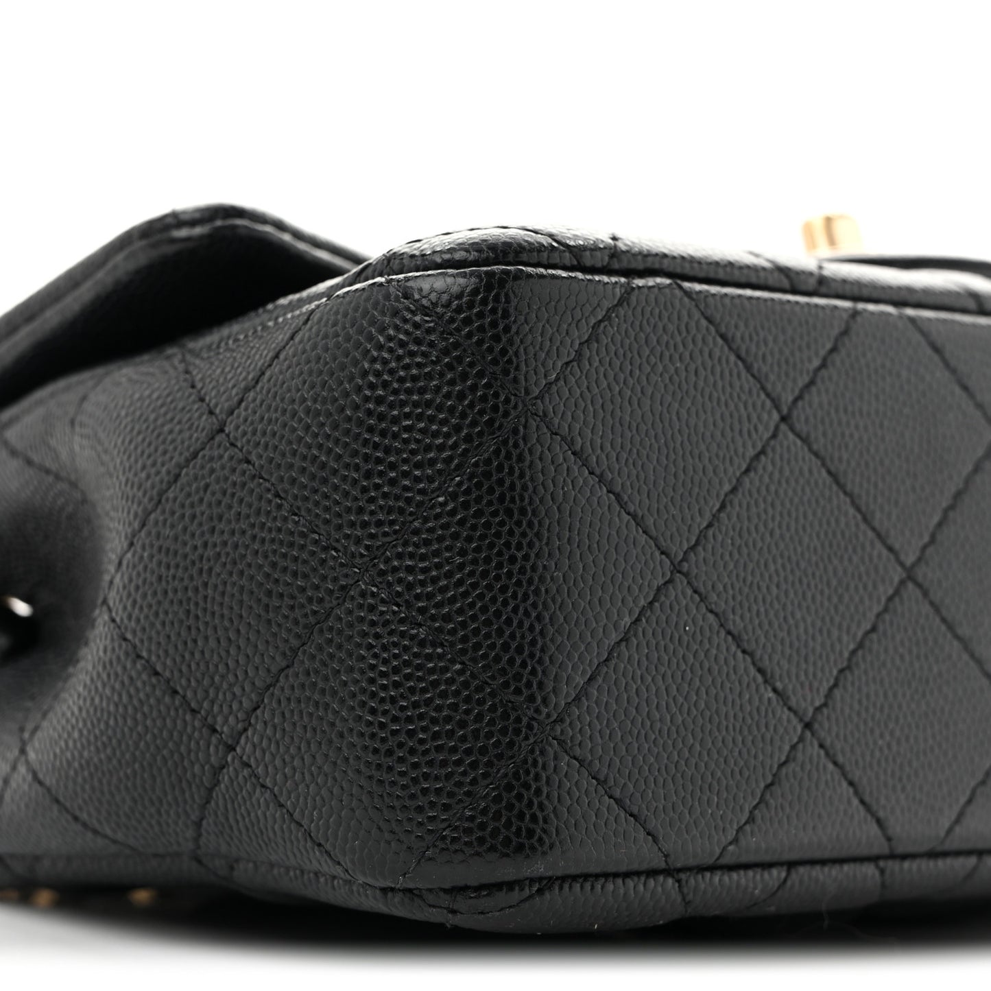 Caviar Quilted Mini Rectangular Flap Black