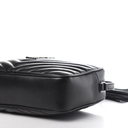 Saint Laurent Calfskin Matelasse Monogram Lou Camera Bag Black 9 of 10