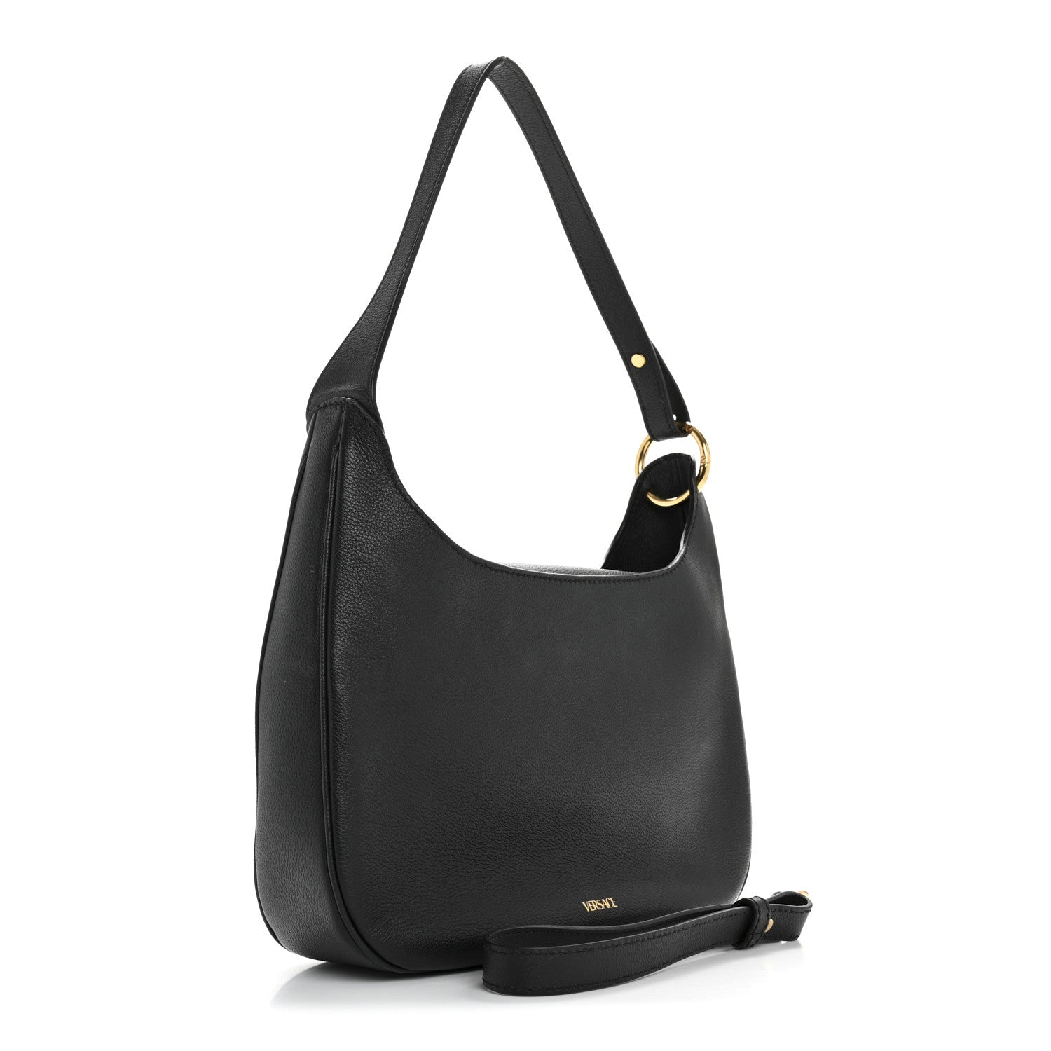 Versace Calfskin La Medusa Medium Hobo Black 2 of 10