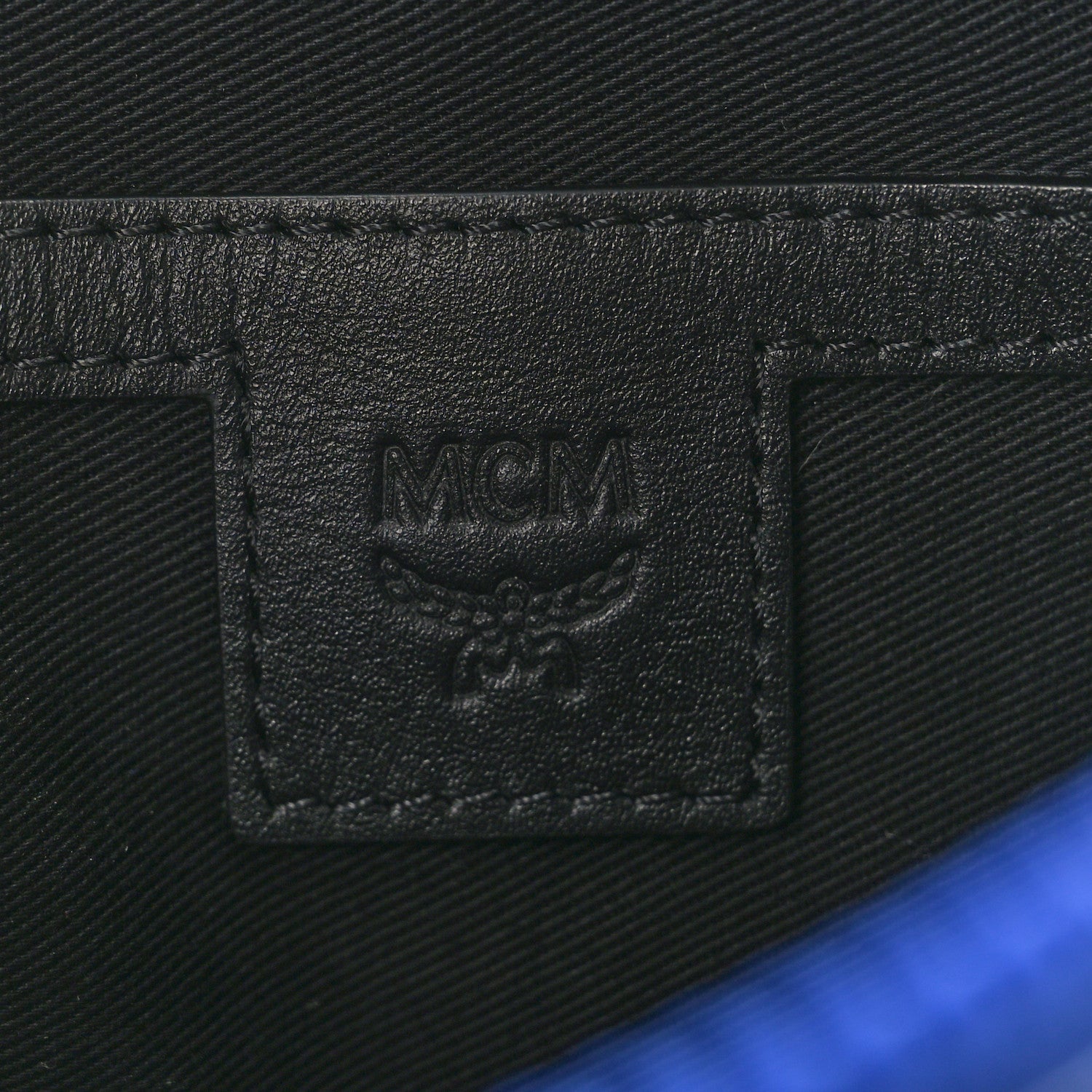 MCM Visetos Klassik Crossbody Bag Blue 6 of 10