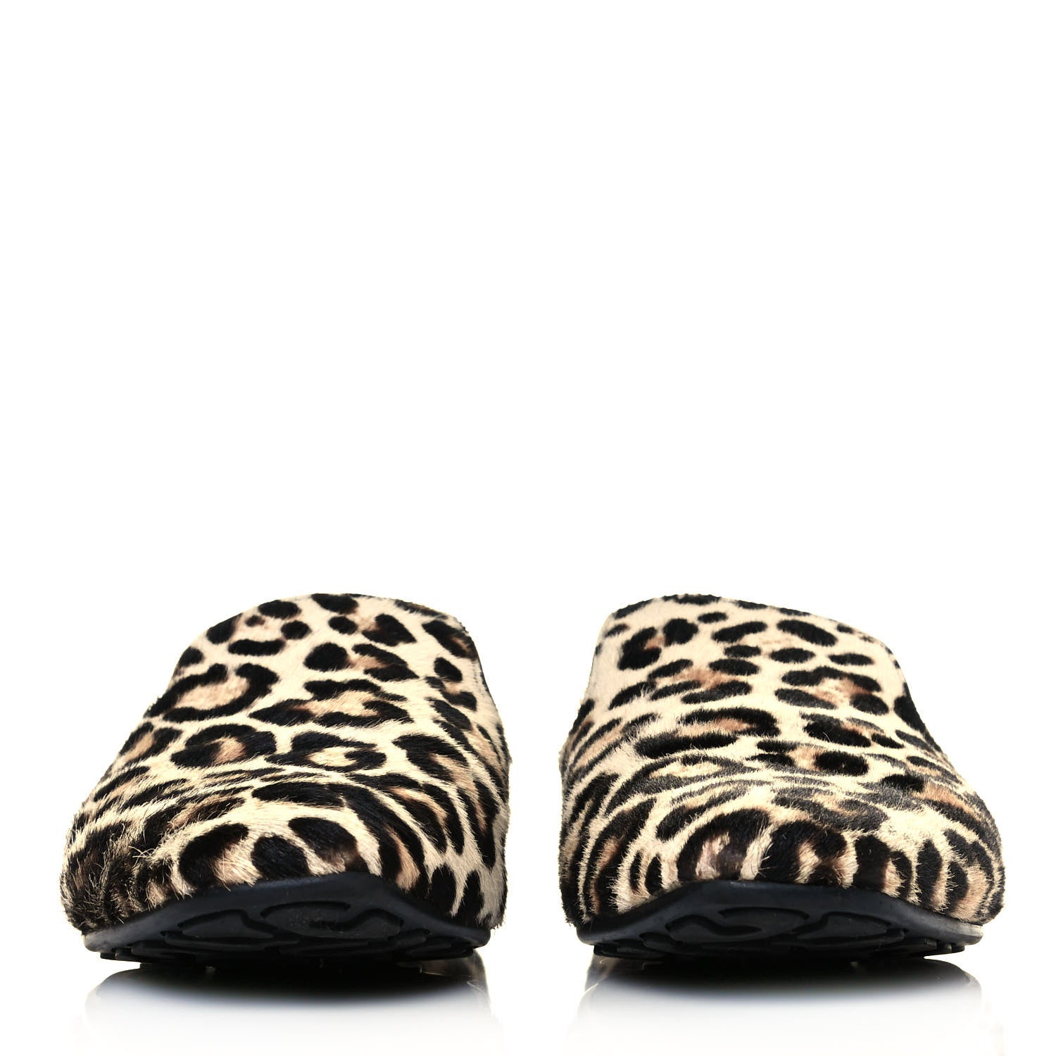 Jimmy Choo Pony Hair Leopard Wheel Loafers 37.5 Brown 2 of 10