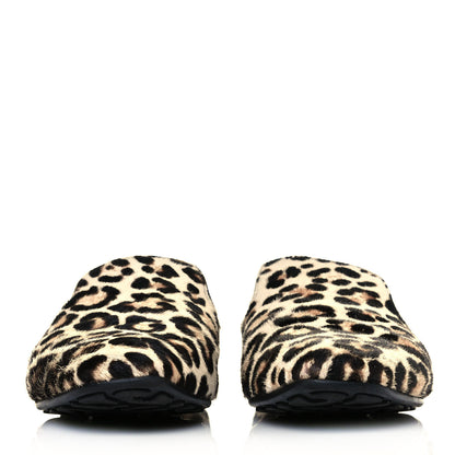 Jimmy Choo Pony Hair Leopard Wheel Loafers 37.5 Brown 2 of 10
