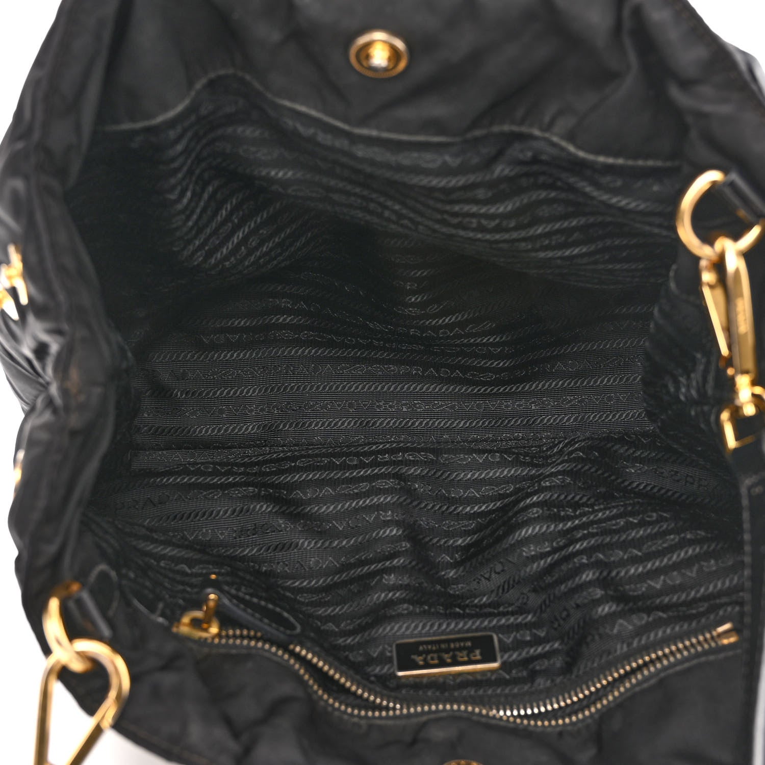 Prada Tessuto Nylon Quilted Tote Black 5 of 12