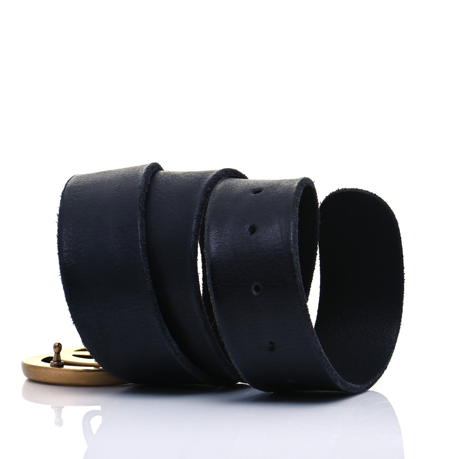 Gucci Faded Calfskin Double G 40mm Belt 80 32 Blue 3 of 6