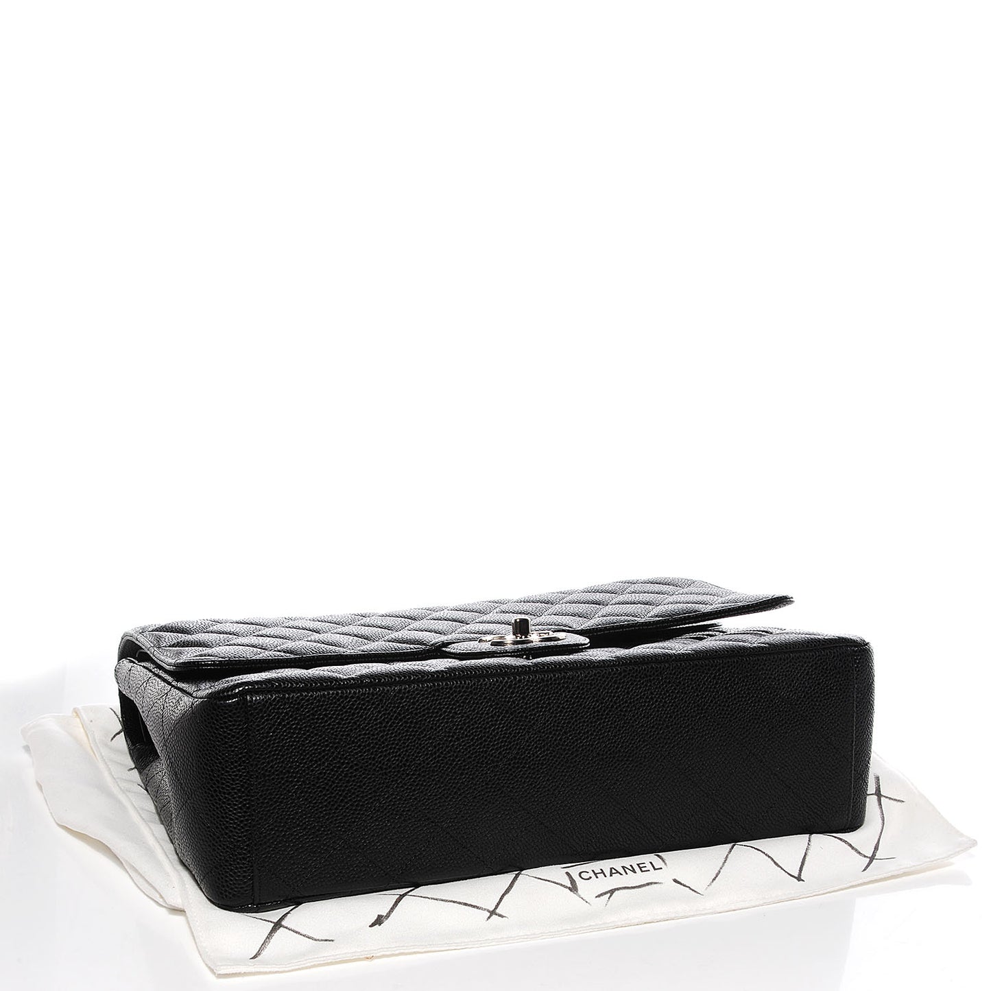 Caviar Quilted Maxi Double Flap Black