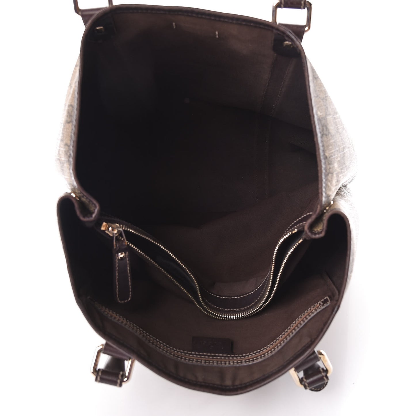 GG Plus Monogram Joy Vertical Tote Dark Brown