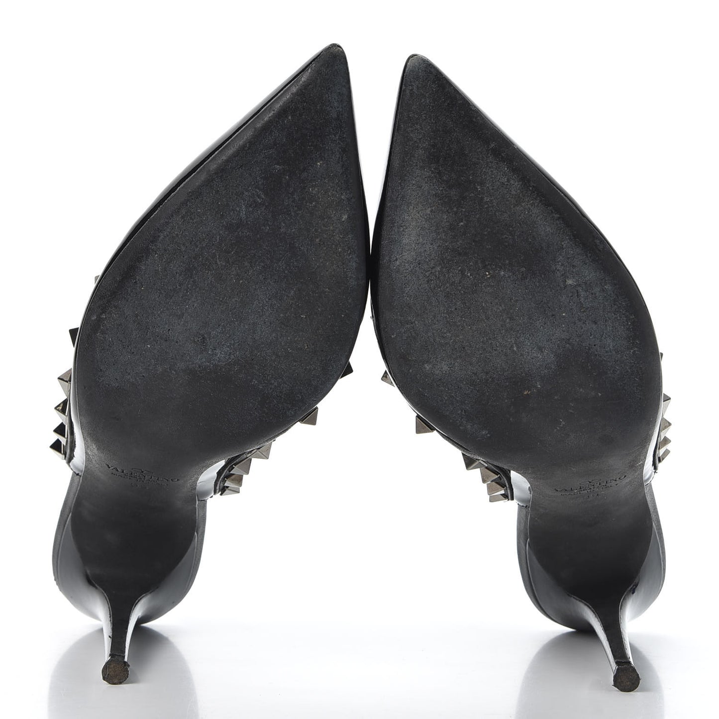 Patent Rockstud Ankle Strap Pumps 39 Black