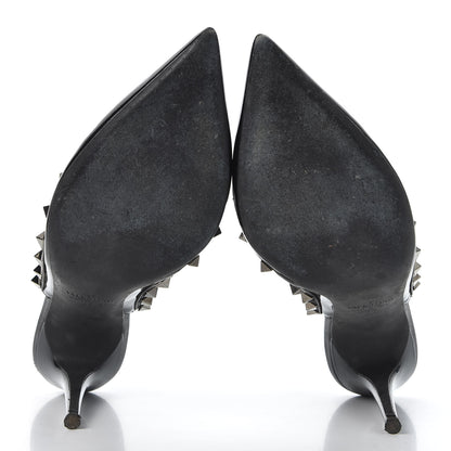 Valentino Garavani Patent Rockstud Ankle Strap Pumps 39 Black 5 of 12