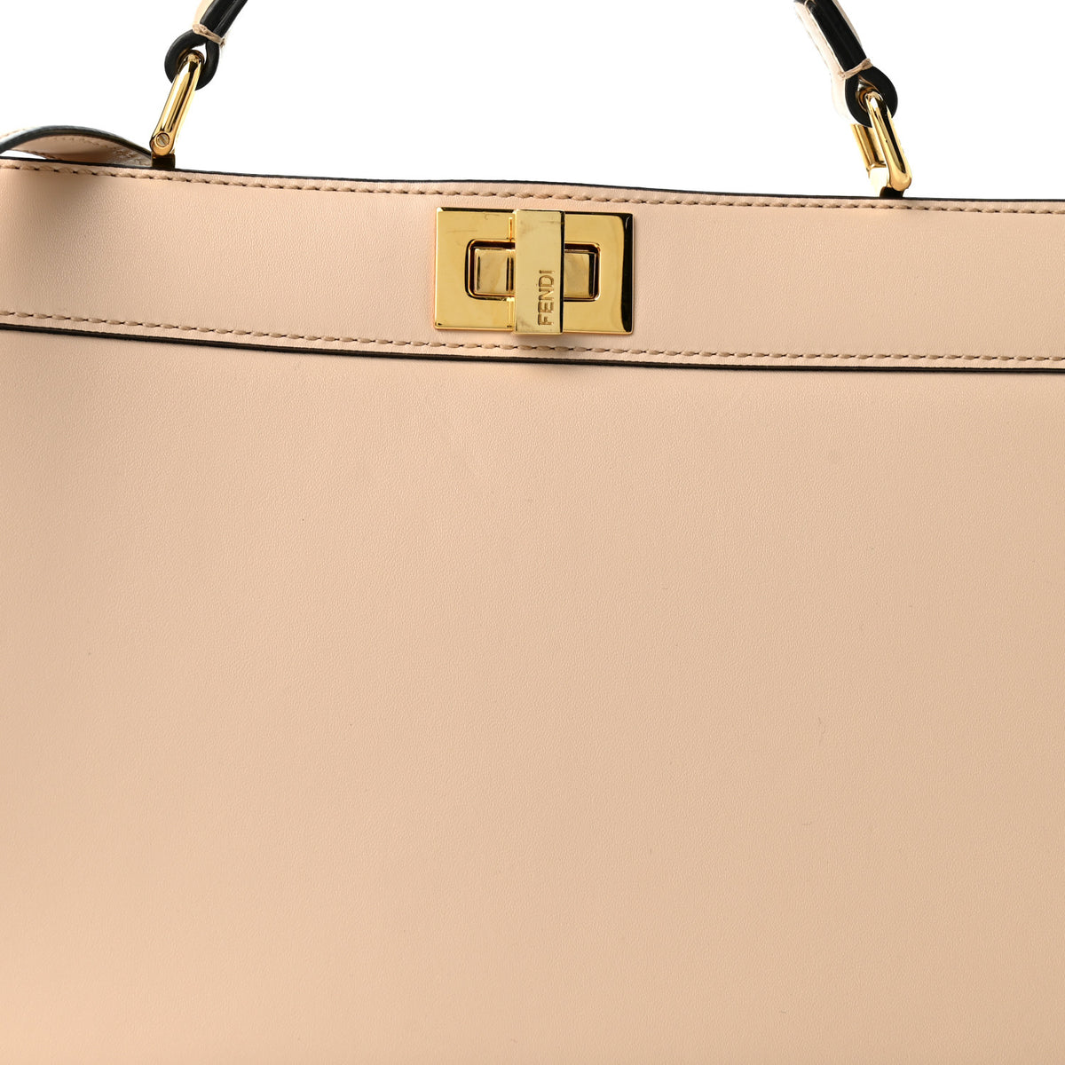 Fendi Vitello King Luxor Shiny Nappa Medium Peekaboo I SEE U East West Satchel Light Rose 8 of 10