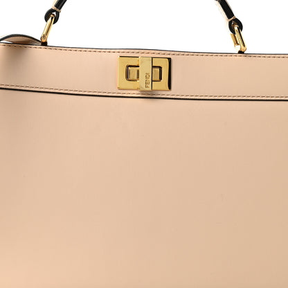 Fendi Vitello King Luxor Shiny Nappa Medium Peekaboo I SEE U East West Satchel Light Rose 8 of 10
