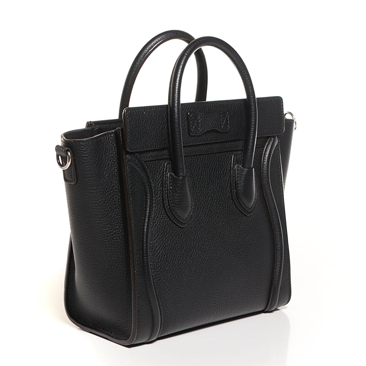 Drummed Calfskin Nano Luggage Black