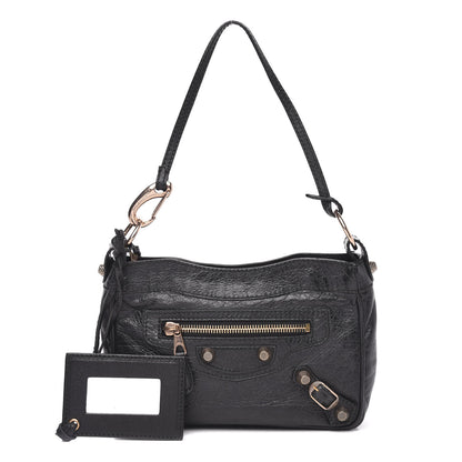 Balenciaga Agneau Giant 12 Rose Gold Hardware Hip Pochette Black 1 of 9