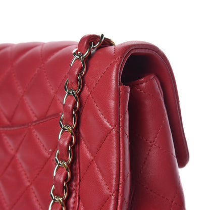 Chanel Lambskin Quilted Mini Rectangular Flap Red 11 of 17