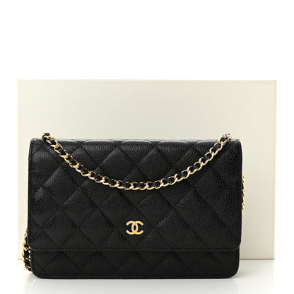 Chanel Caviar Quilted Wallet on Chain WOC Black 14 of 14