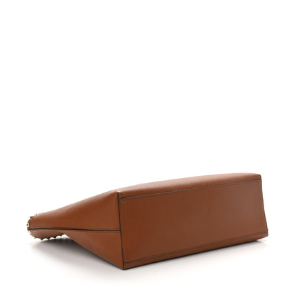 Valentino Garavani Grained Calfskin Rockstud Shoulder Tote Bright Cognac 4 of 9
