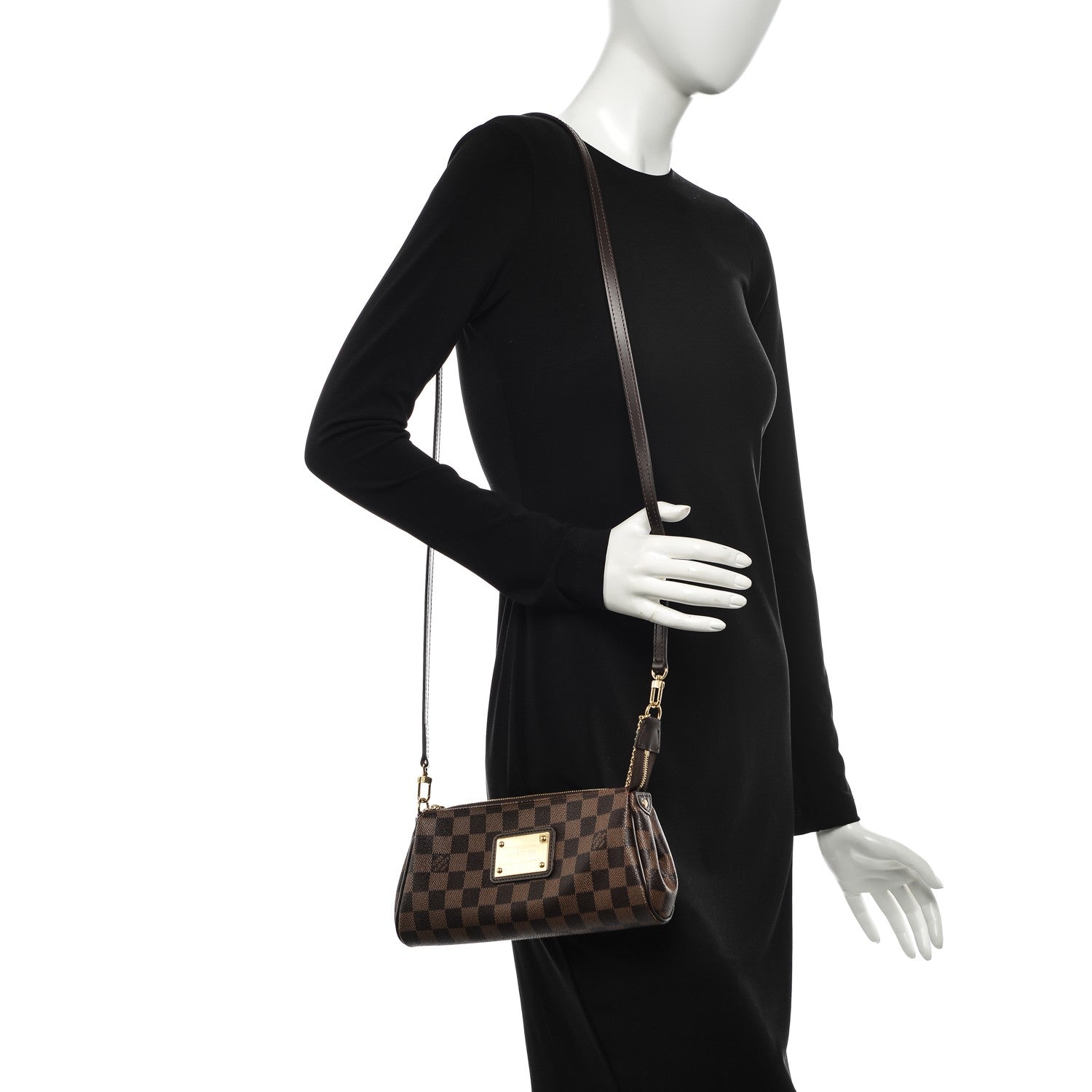 Louis Vuitton Damier Ebene Eva Clutch 2 of 7