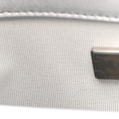 Chanel Metallic Lambskin Quilted Mini Maxi CC Flap Argent 6 of 10