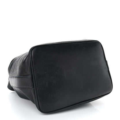 Chanel Lambskin CC Stitched Drawstring Bucket Bag Black 5 of 13