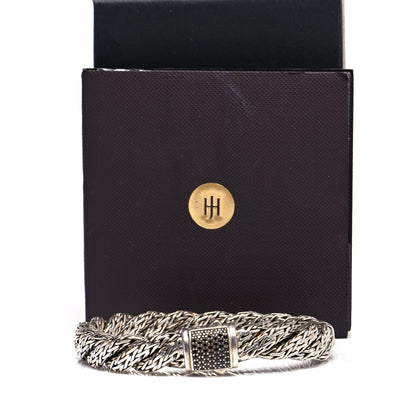 John Hardy Sterling Silver Black Sapphire 10mm Twisted Classic Chain Bracelet 7 of 7