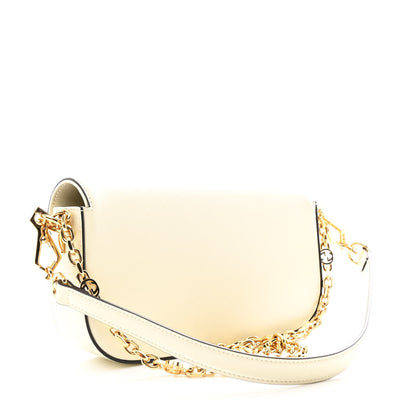 Gucci Azalea Calfskin Crystal Small Horsebit 1955 Chain Shoulder Bag White 3 of 10