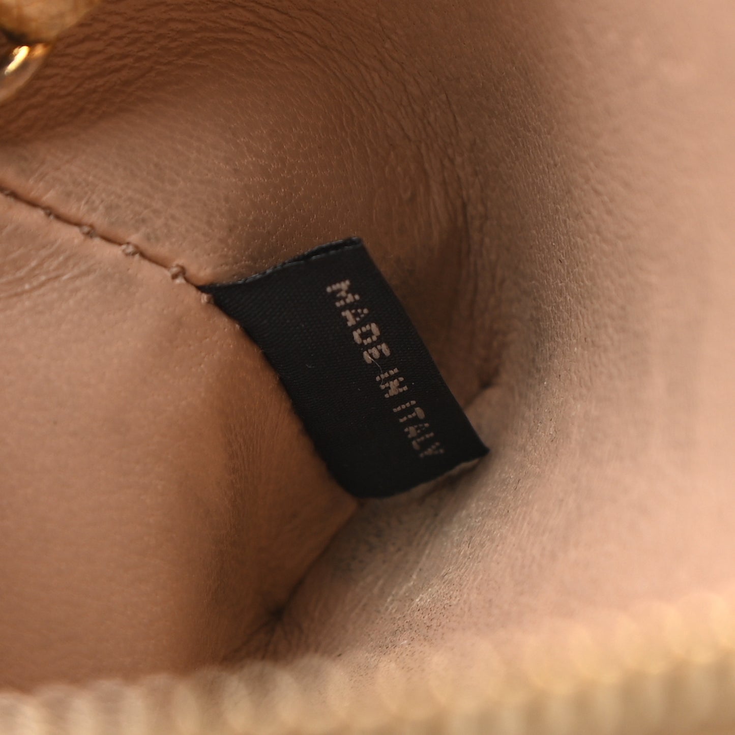 Saffiano Zip Around Key Holder Gold