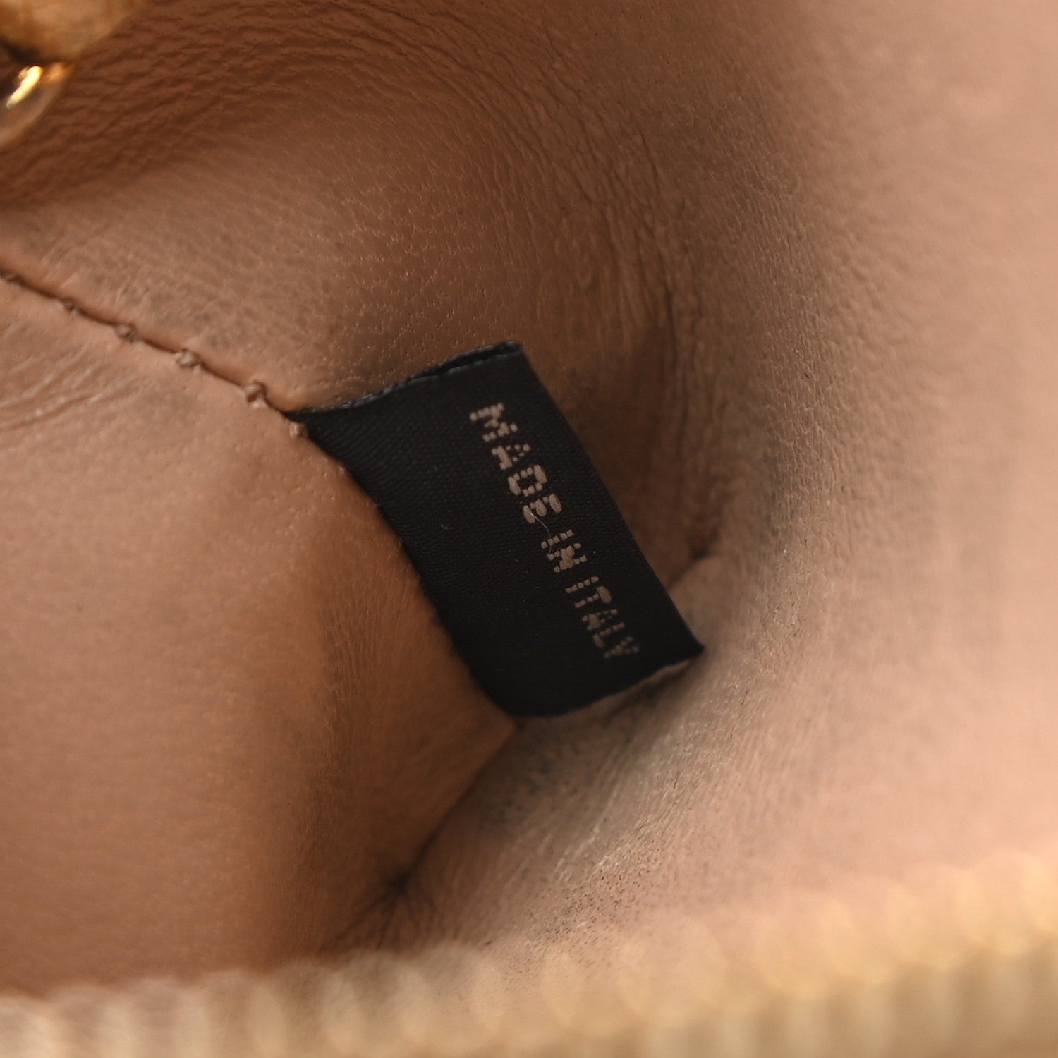 Prada Saffiano Zip Around Key Holder Gold 7 of 7