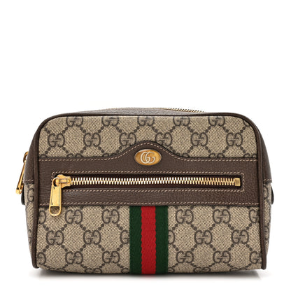 Gucci GG Supreme Monogram Web Small Ophidia Belt Bag 95 38 Dark Brown 1 of 12