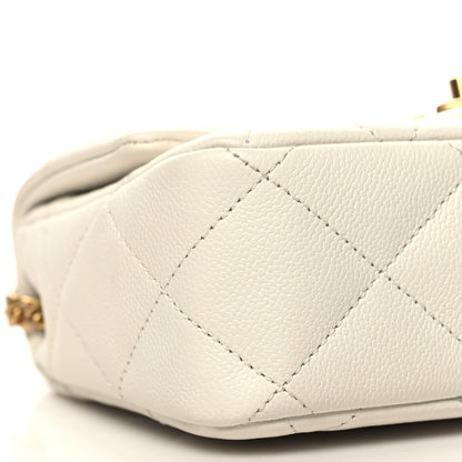 Chanel Caviar Quilted Mini Sweetheart Flap White 9 of 11