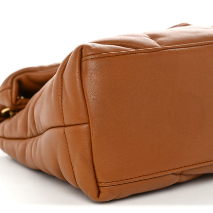 Saint Laurent Lambskin Quilted Small Loulou Puffer Monogram Chain Satchel Dark Honey 9 of 11