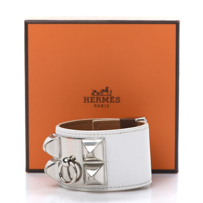 Hermes Epsom Collier de Chien CDC Bracelet T2 White 9 of 9
