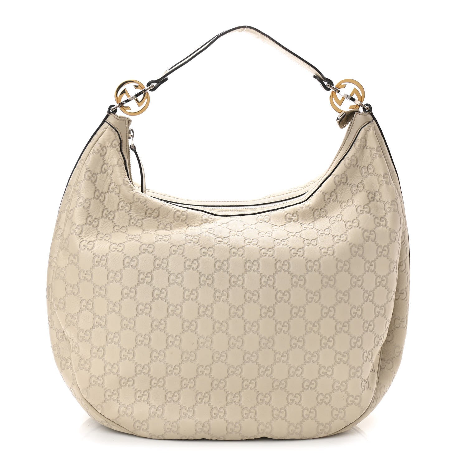 Gucci Guccissima Large GG Twins Hobo Off White 1 of 10