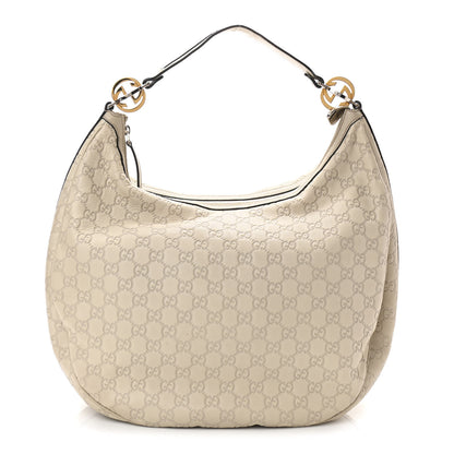 Gucci Guccissima Large GG Twins Hobo Off White 1 of 10