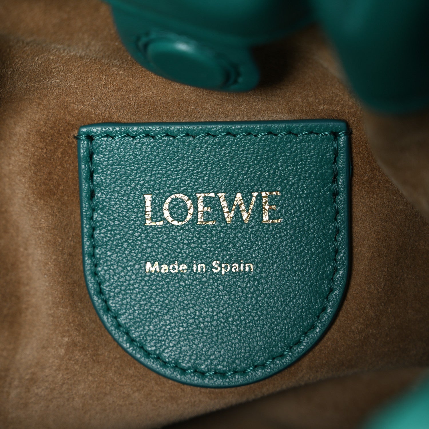 Loewe Mellow Nappa Lambskin Jade Mini Flamenco Knot Clutch Emerald Green 6 of 10