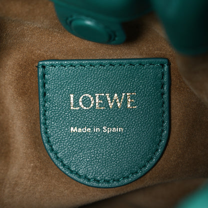 Loewe Mellow Nappa Lambskin Jade Mini Flamenco Knot Clutch Emerald Green 6 of 10