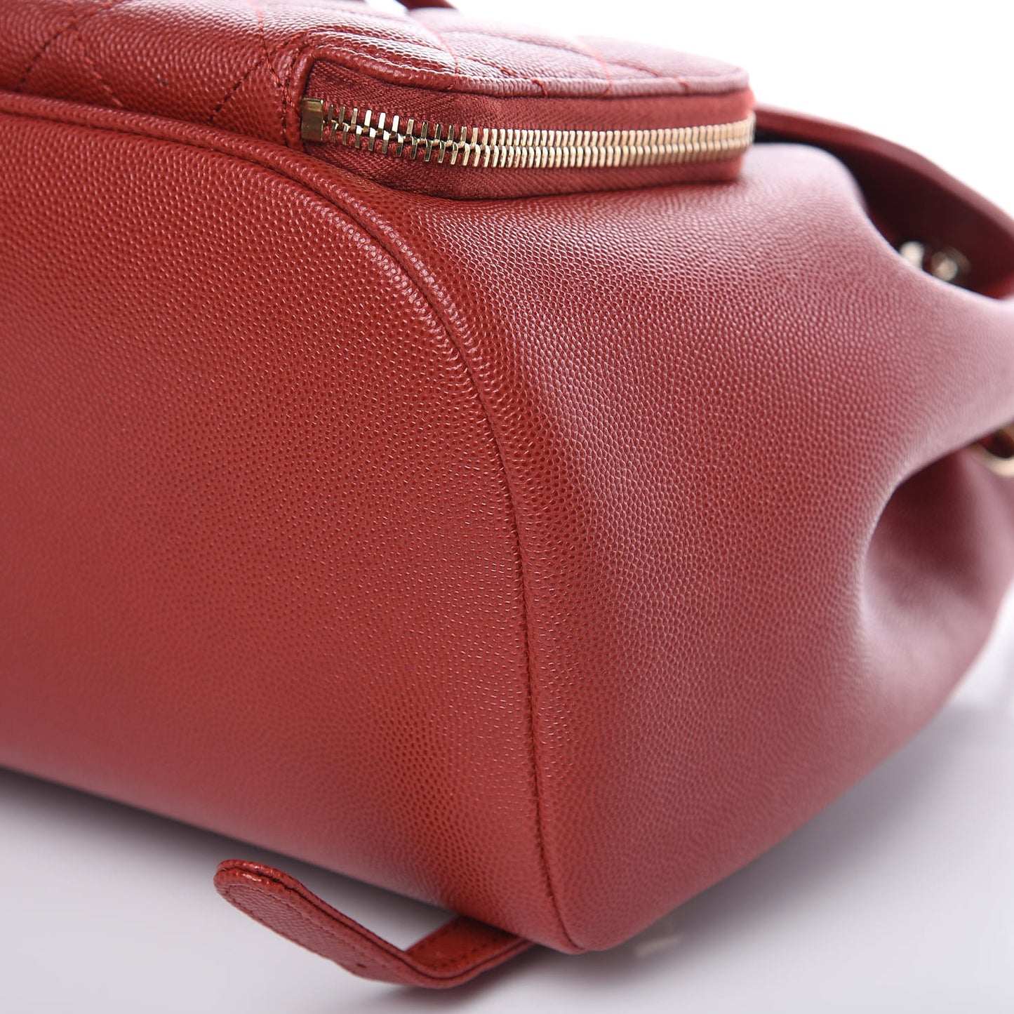 Caviar Quilted Business Affinity Backpack Dark Red