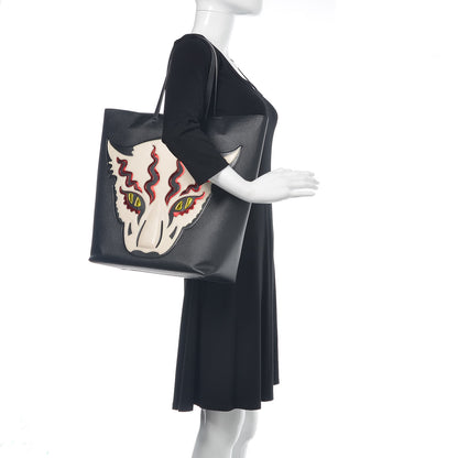 Stella McCartney Faux Leather Wild Cat Tote Black 2 of 14