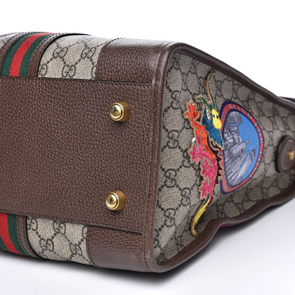 Gucci Soft GG Supreme Monogram Courrier Medium Duffle Bag Beige New Acero Multicolor 9 of 14