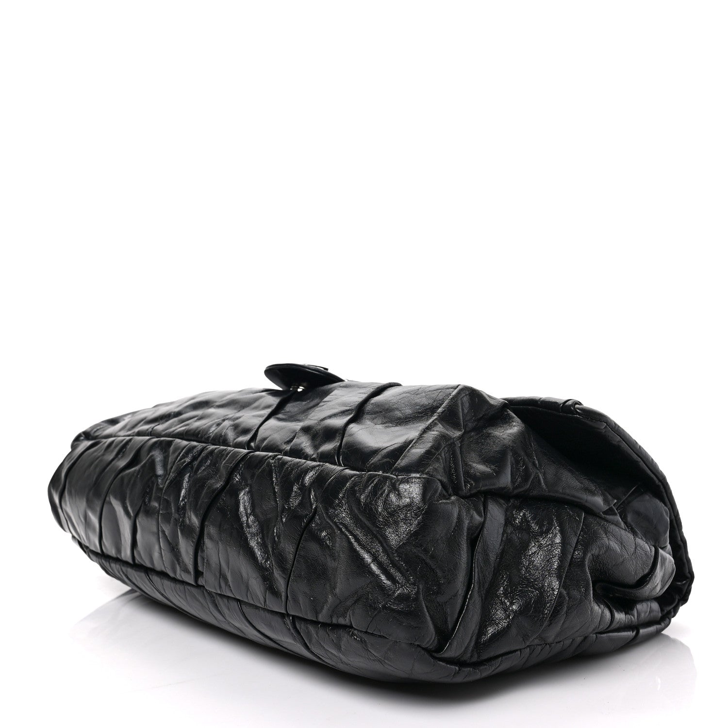 Chanel Glazed Calfskin Twisted Maxi Flap Black 8 of 8
