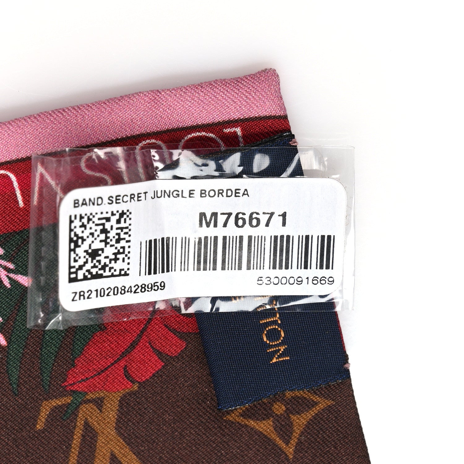 Louis Vuitton Silk Monogram Secret Jungle Bandeau Bordeaux 3 of 4