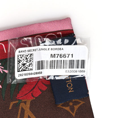 Louis Vuitton Silk Monogram Secret Jungle Bandeau Bordeaux 3 of 4
