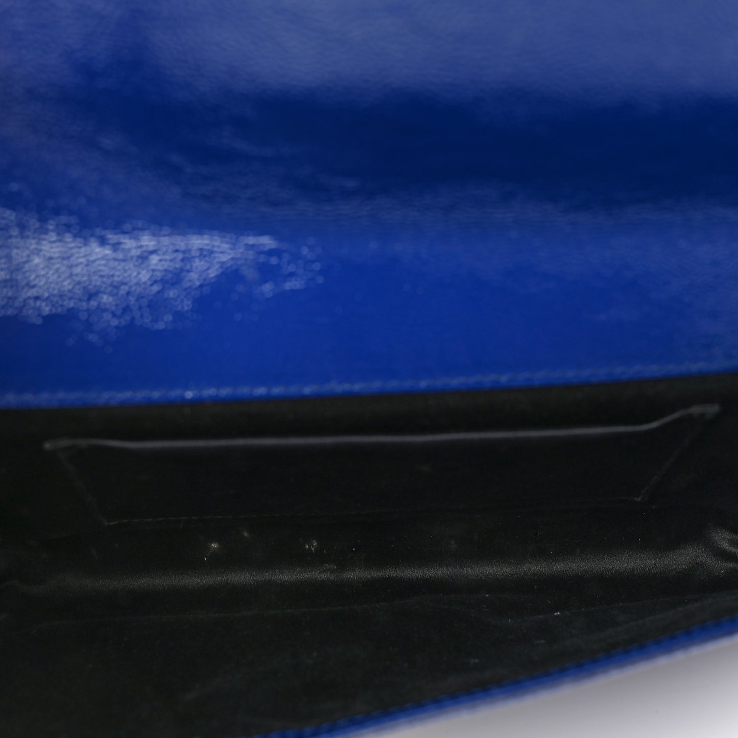 Textured Patent Monogram Large Belle De Jour Clutch Royal Blue
