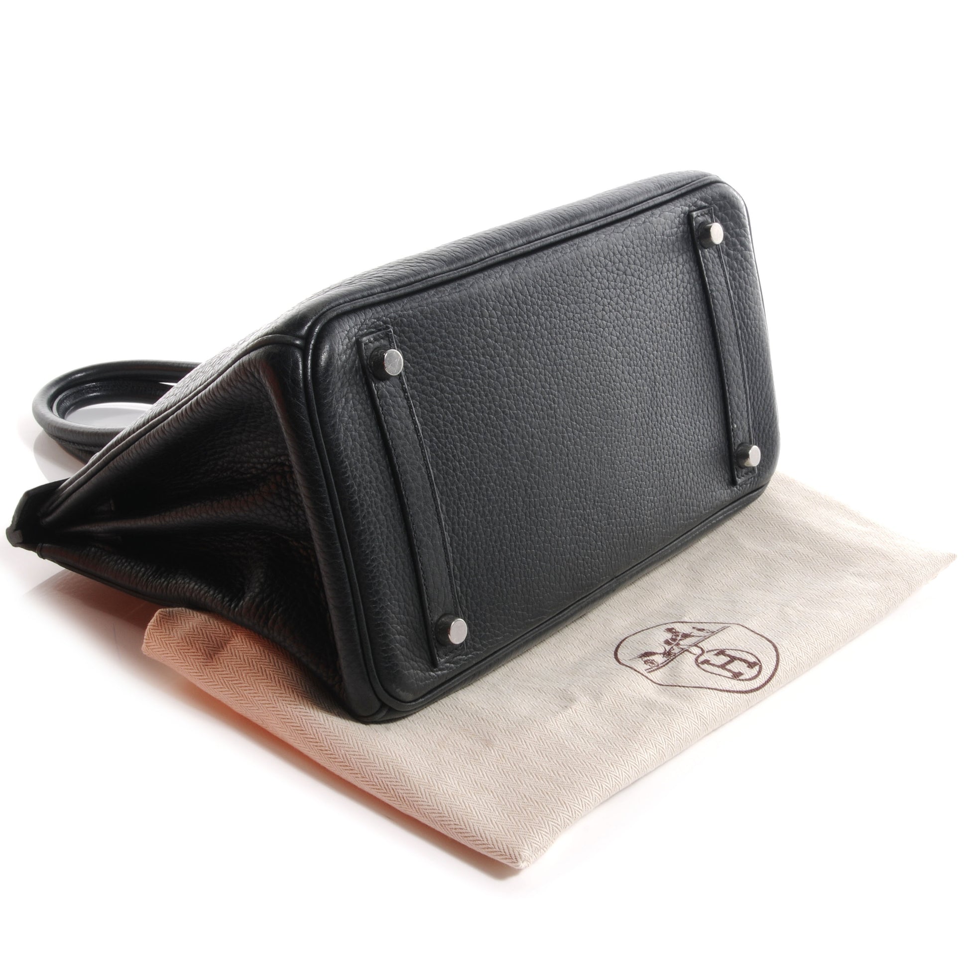 Hermes Taurillon Clemence Birkin 25 Black 4 of 8