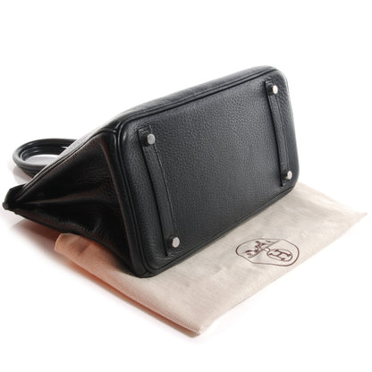 Hermes Taurillon Clemence Birkin 25 Black 4 of 8