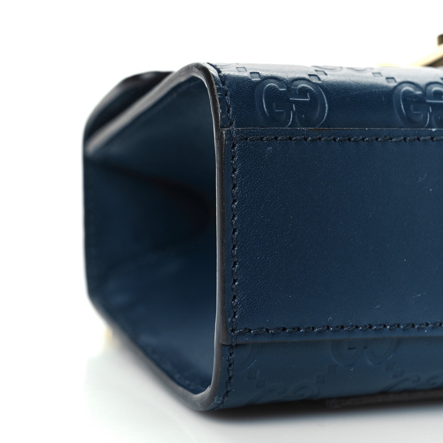 Gucci Guccissima Small Padlock Shoulder Bag Blue Agata 9 of 13