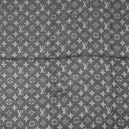 Louis Vuitton Silk Wool Monogram Denim Shawl Black 1 of 5
