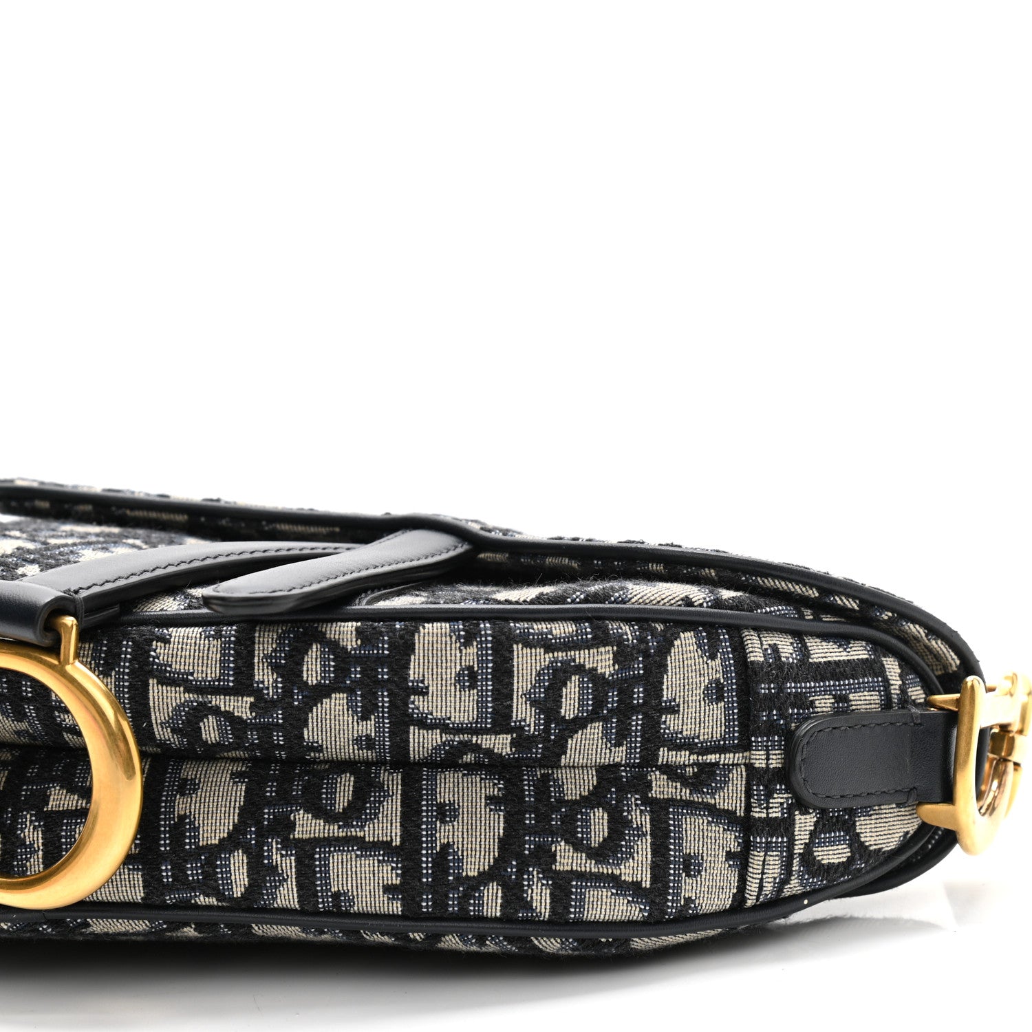 Christian Dior Oblique Mini Saddle Bag Blue 10 of 10