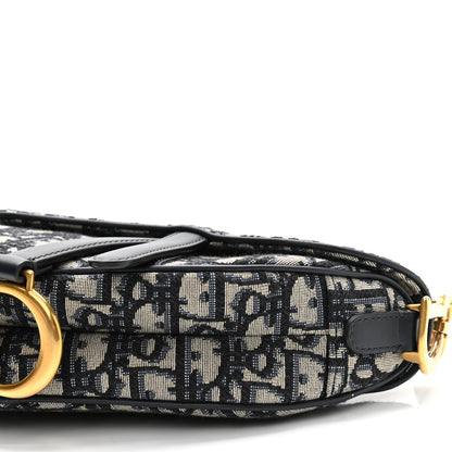 Christian Dior Oblique Mini Saddle Bag Blue 10 of 10