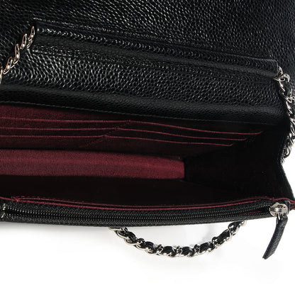 Chanel Caviar Quilted Wallet On Chain WOC Black 7 of 9