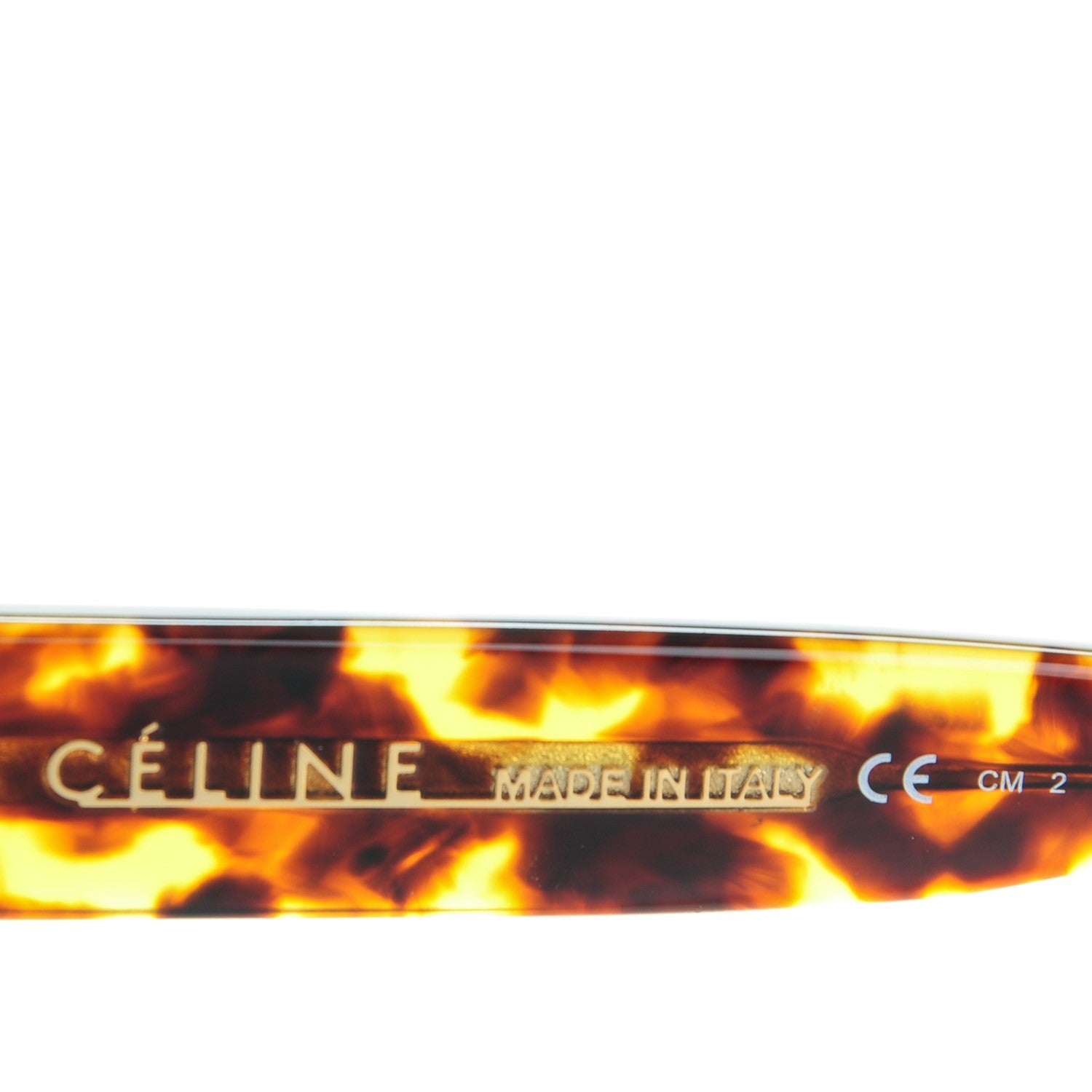 Celine Acetate Shadow Sunglasses CL 41026/S Tortoise Havana Blue 3 of 5